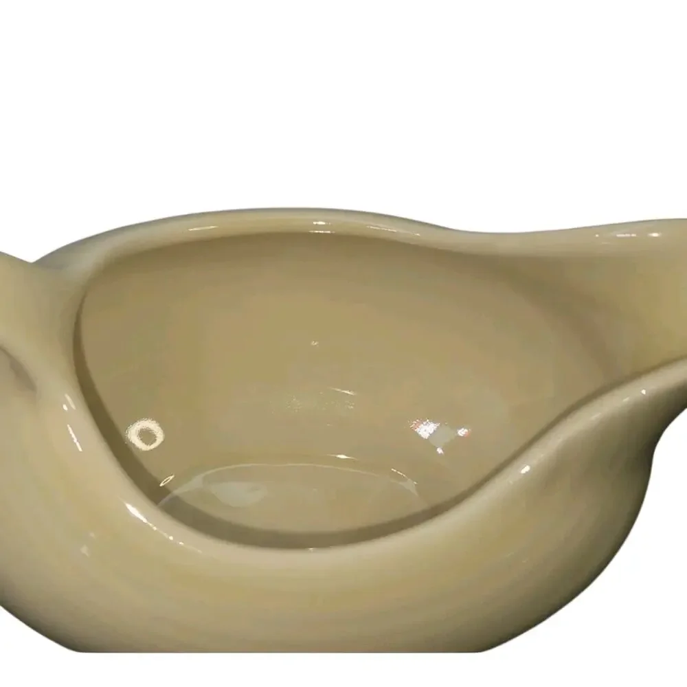 Yellow Fiestaware Gravy Boat Homer Laughlin HLC USA Art Deco - Vintage